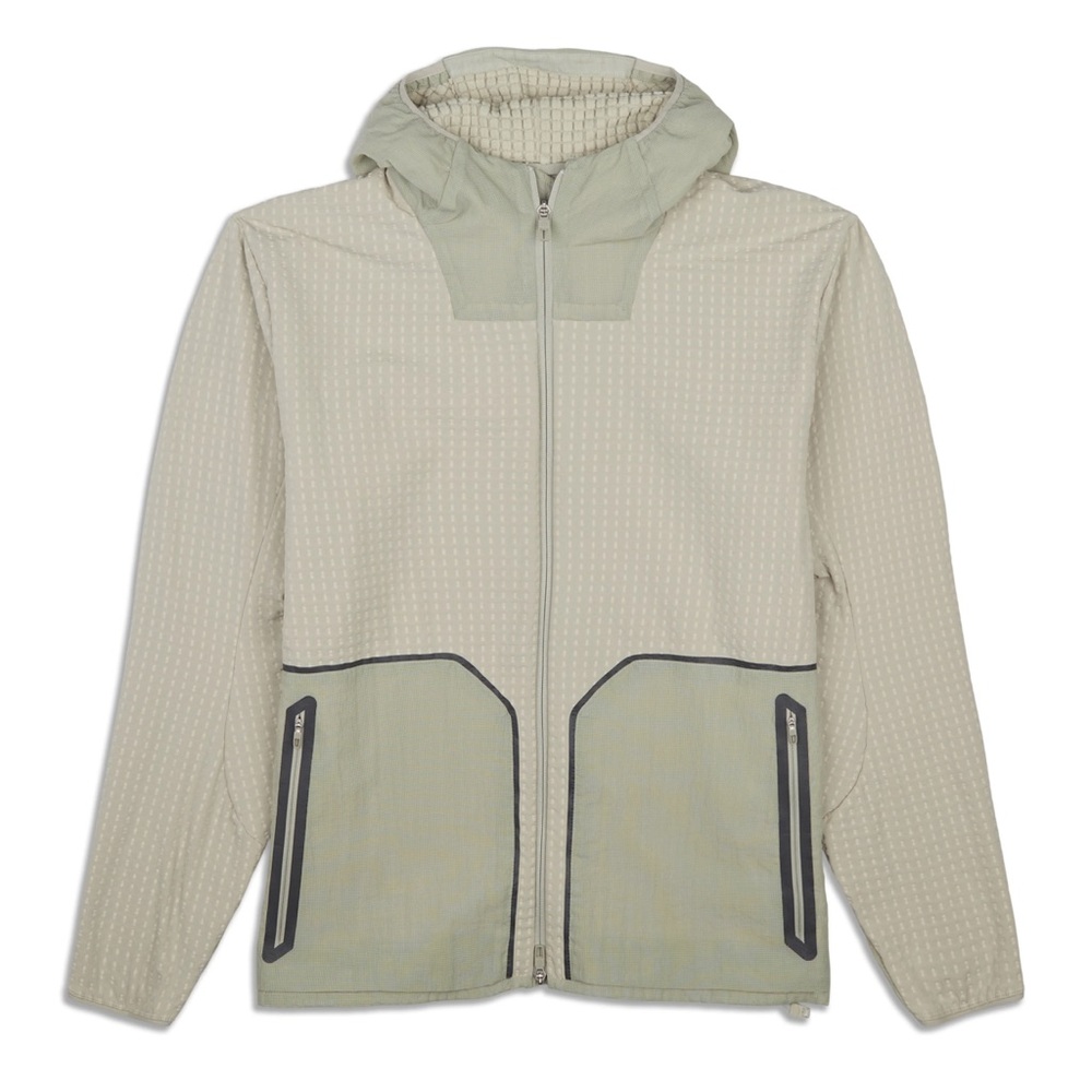 Lululemon Water Repellent Grid Fleece •Men XL• Jacket Performance Hoodie M4AFJS